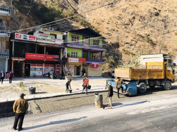 कालीगण्डकी कोरिडोर : महभिर-पोखरेबगर खण्डमा कालोपत्र सुरु